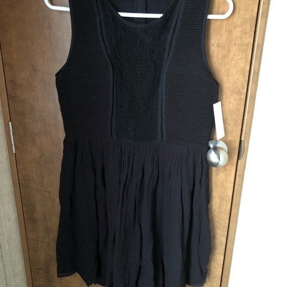 NWT Ella Miss Little Black Sleeveless Dress High Detail Multi Texture De… - Picture 1 of 10